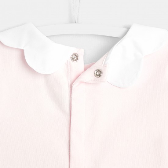 Toddler girl T-shirt with scalloped collar