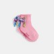 Toddler girl socks with Liberty print bow