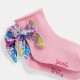 Toddler girl socks with Liberty print bow