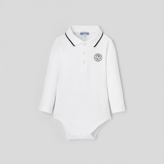 Toddler boy polo collar bodysuit