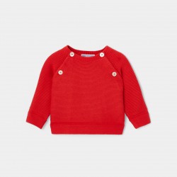 Baby boy garter stitch sweater