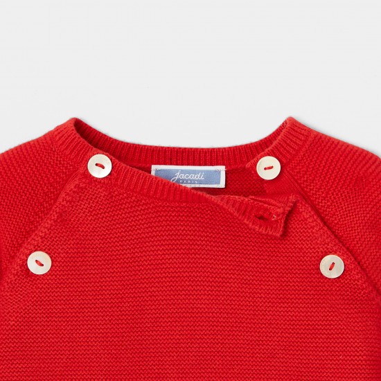 Baby boy garter stitch sweater