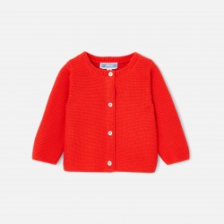 Baby girl garter stitch cardigan