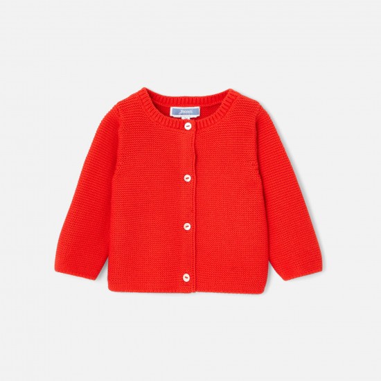 Baby girl garter stitch cardigan