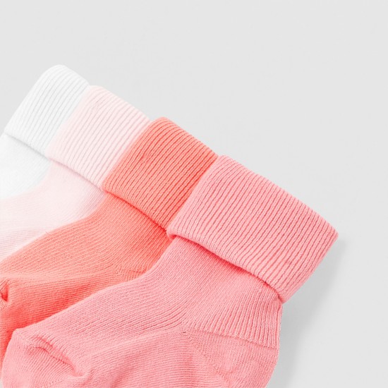 Set of 4 pairs of baby girl socks