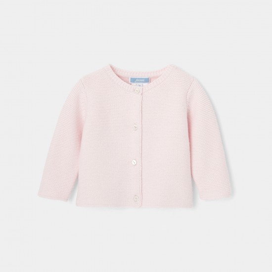 Baby girl garter stitch cardigan