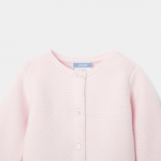 Baby girl garter stitch cardigan