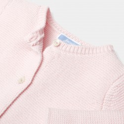 Baby girl garter stitch cardigan
