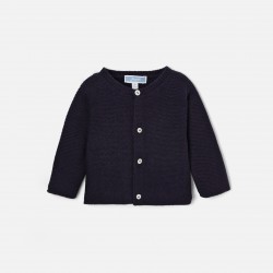 Baby boy garter stitch cardigan
