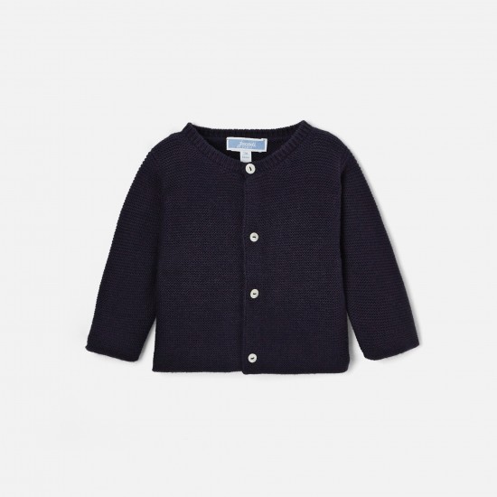 Baby boy garter stitch cardigan