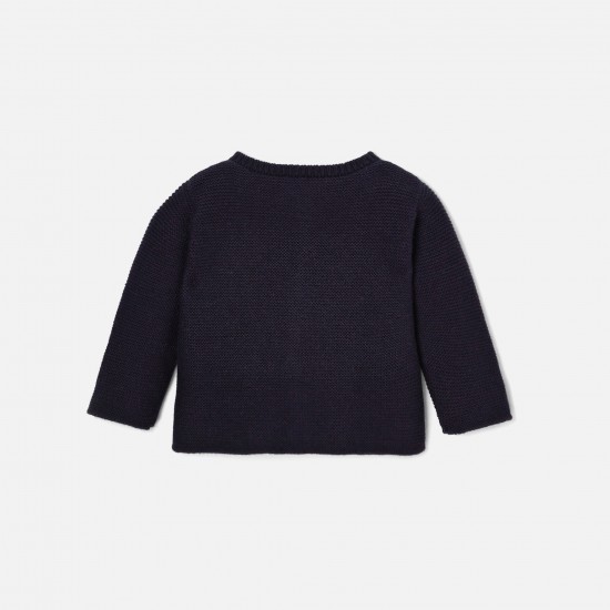 Baby boy garter stitch cardigan