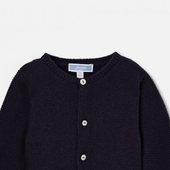 Baby boy garter stitch cardigan