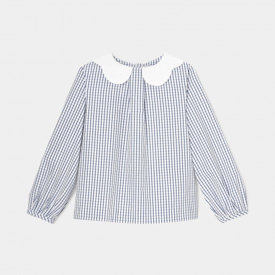 Girl checkered blouse