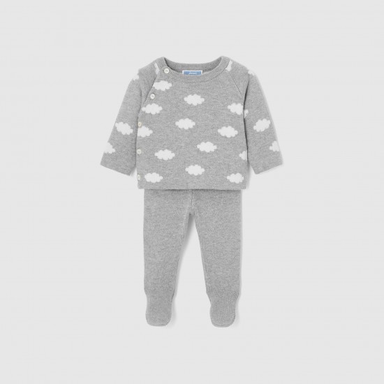 Baby boy little clouds set