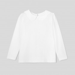 Girl t-shirt with scalloped collar
