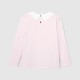 Girl t-shirt with scalloped collar
