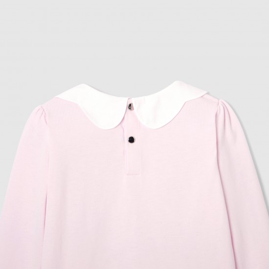 Girl t-shirt with scalloped collar