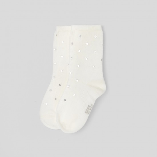 Girl Lurex polka dot socks