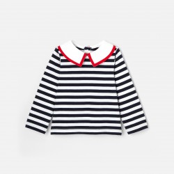 Toddler girl sailor stripe shirt