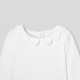 Baby girl bodysuit with petal collar