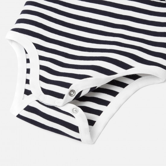 Toddler girl striped bodysuit
