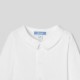 Baby boy bodysuit with poplin collar