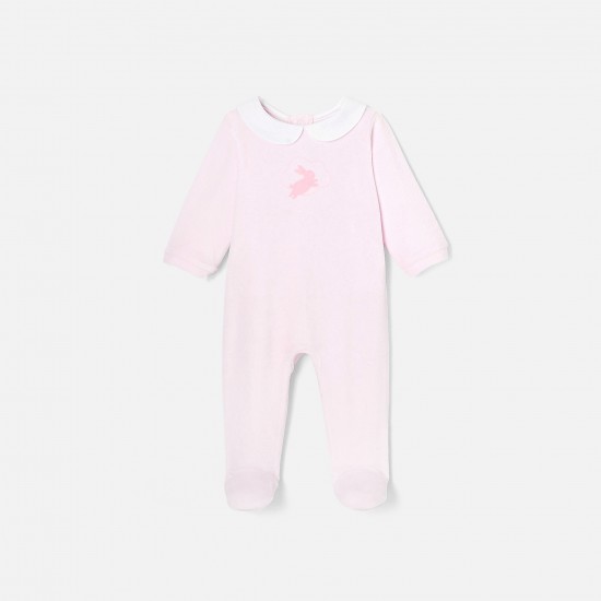 Baby girl little rabbit footed pajamas