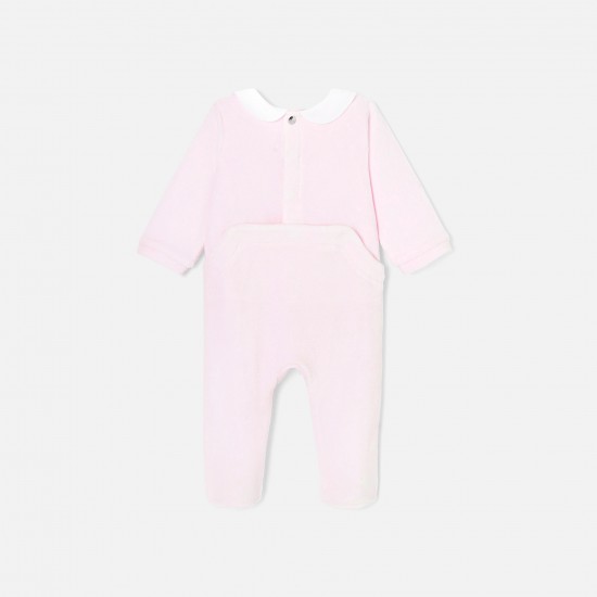 Baby girl little rabbit footed pajamas