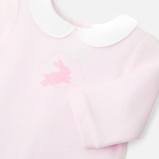 Baby girl little rabbit footed pajamas