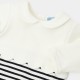 Baby girl striped footed pajamas