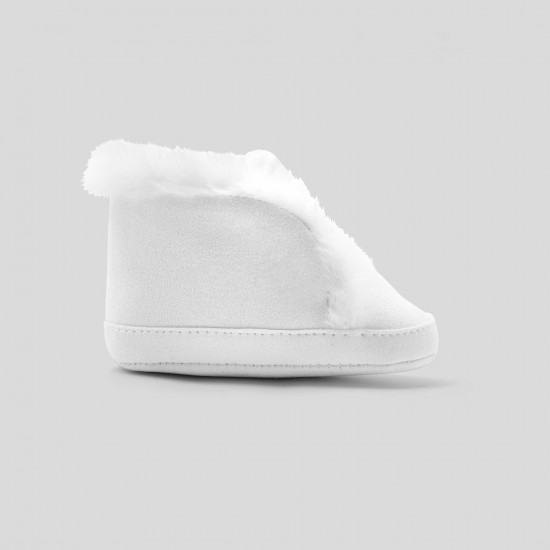 Baby girl fur-lined booties