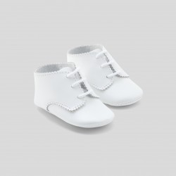 Unisex baby leather booties