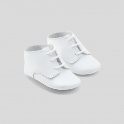 Unisex baby leather booties
