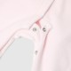 Baby girl footed pajamas with embroidered collar
