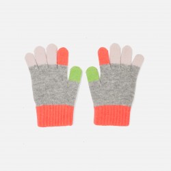 Girl color block gloves
