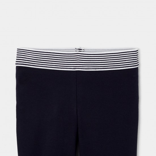 Girl cotton piqué leggings