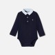 Toddler boy bodysuit with Oxford collar