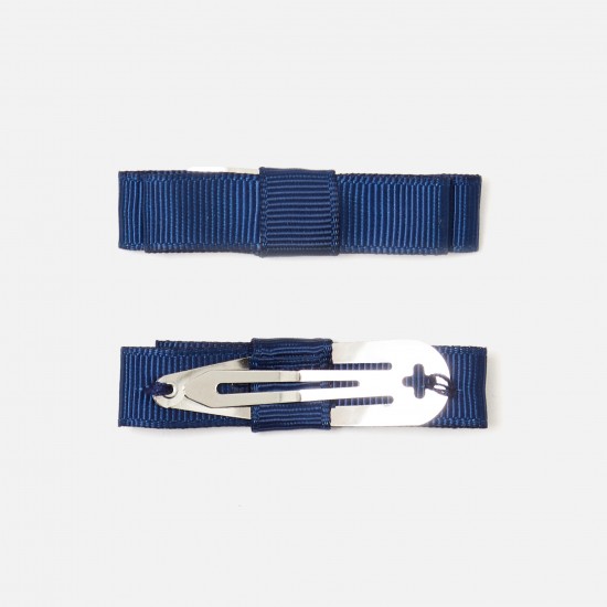 Duo of flat bow barrettes