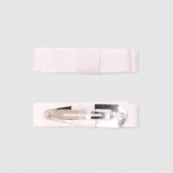 Duo of flat bow barrettes