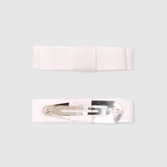 Duo of flat bow barrettes