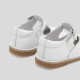 Unisex smooth leather T-strap shoes