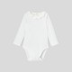 Toddler girl bodysuit with petal collar