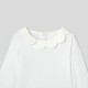 Toddler girl bodysuit with petal collar