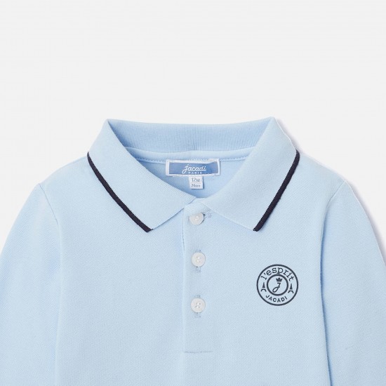 Toddler boy polo collar bodysuit