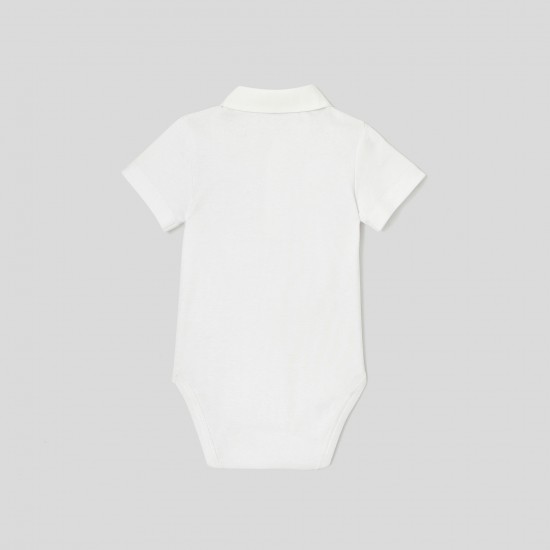 Toddler boy bodysuit with Oxford collar