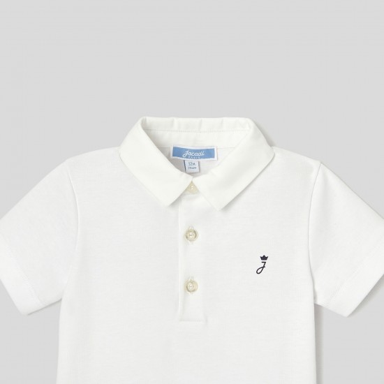 Toddler boy bodysuit with Oxford collar