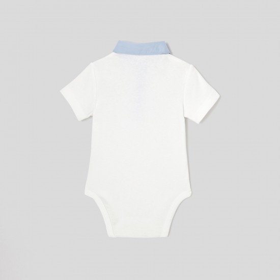 Toddler boy bodysuit with Oxford collar