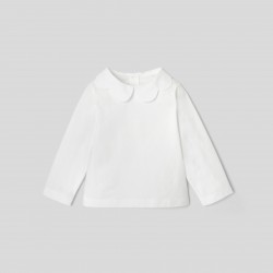 Toddler girl T-shirt with petal collar