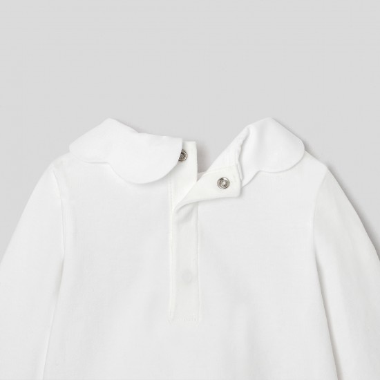 Toddler girl T-shirt with petal collar