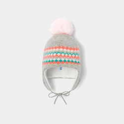 Toddler girl abstract jacquard hat